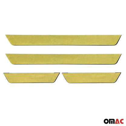 2014-2020 Fiat 500L Door Sill Scuff Plate Scratch Protector Exclusive Brushed Stainless Steel 4Pcs