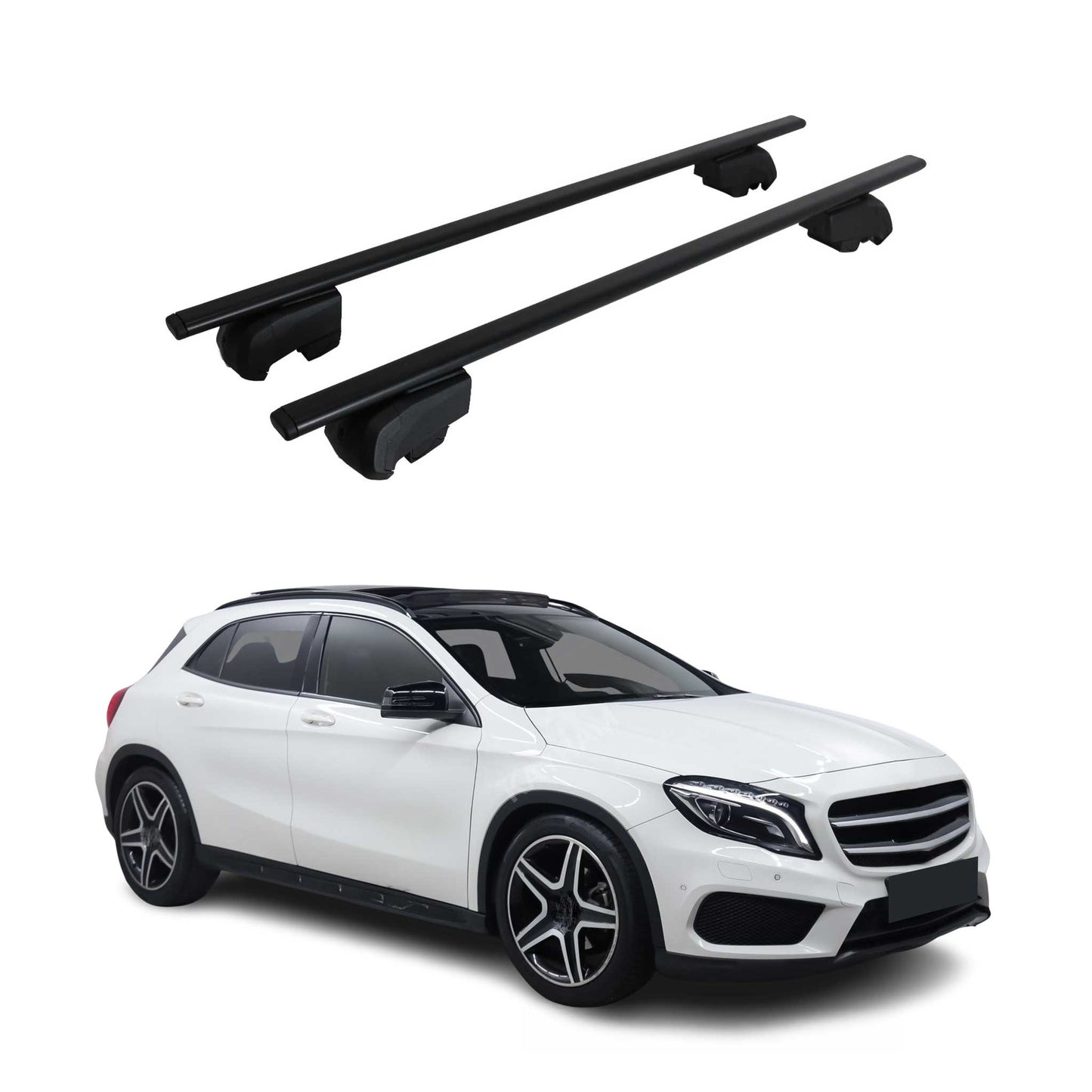 2015-2019 Mercedes GLA Class X156 Roof Rack Cross Bars Black