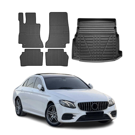 2017-2023 Mercedes E Class W213 Sedan Floor Mats & Cargo Liner Full Set All Weather