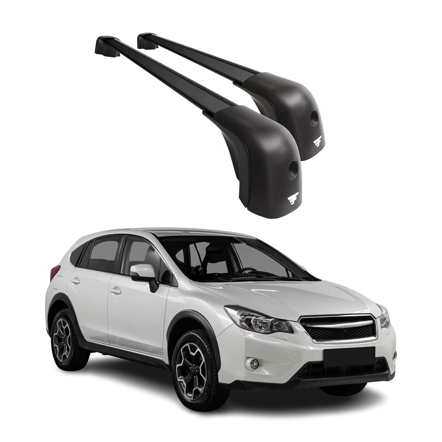 2013-2015 Subaru XV Crosstrek Roof Racks Cross Bars Black