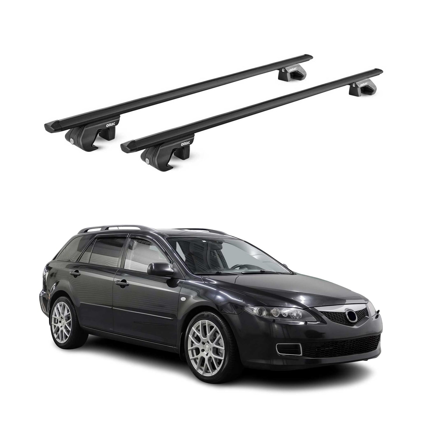 2003-2008 Mazda 6 Roof Rack Cross Bars Luggage Carrier 2 Pcs