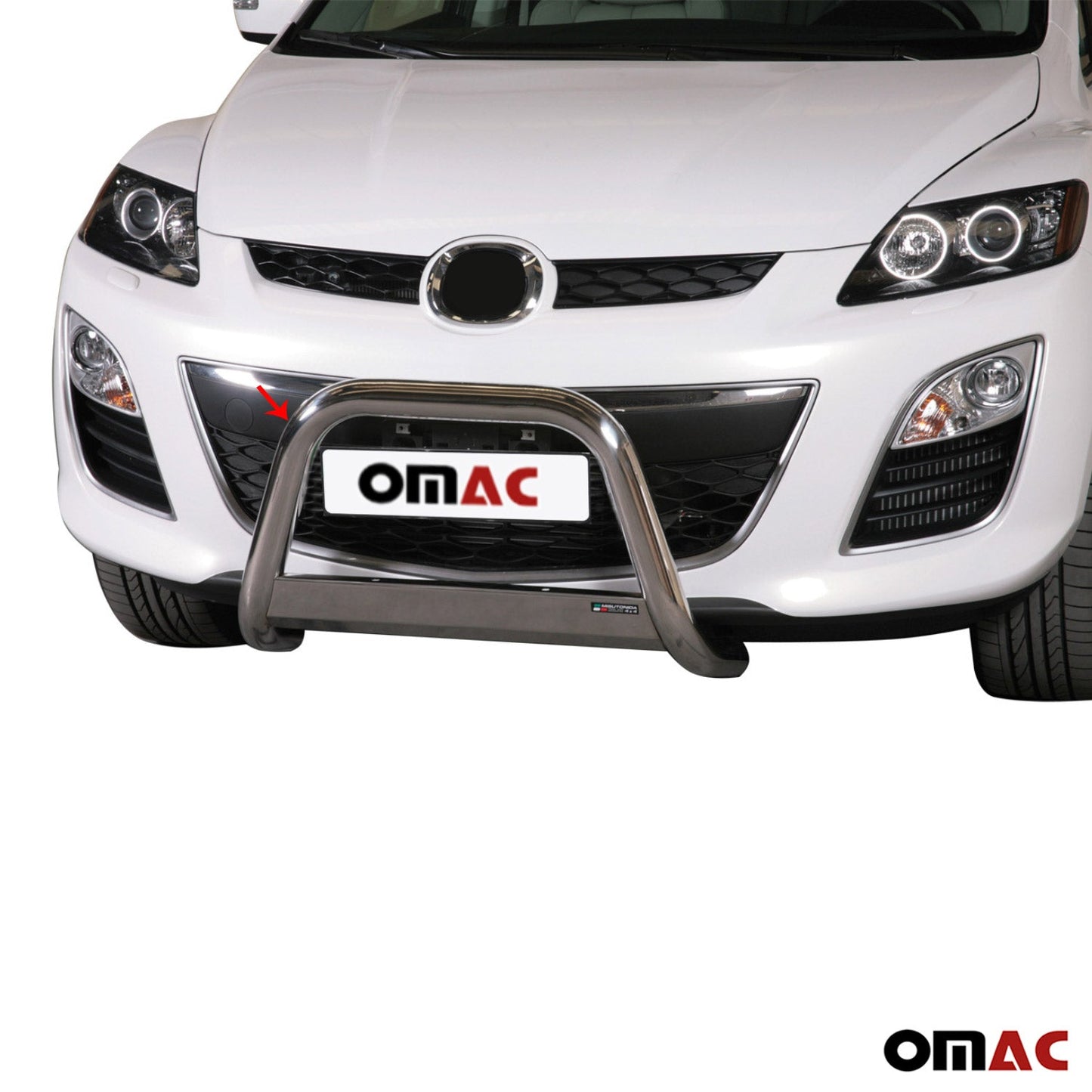 OMAC Bull Bar Push Front Bumper Grille for Mazda CX-7 2010-2012 Silver 1 Pc 4623MSBB096F