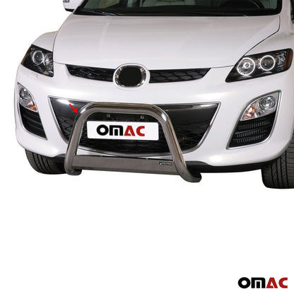 OMAC Bull Bar Push Front Bumper Grille for Mazda CX-7 2010-2012 Silver 1 Pc 4623MSBB096F