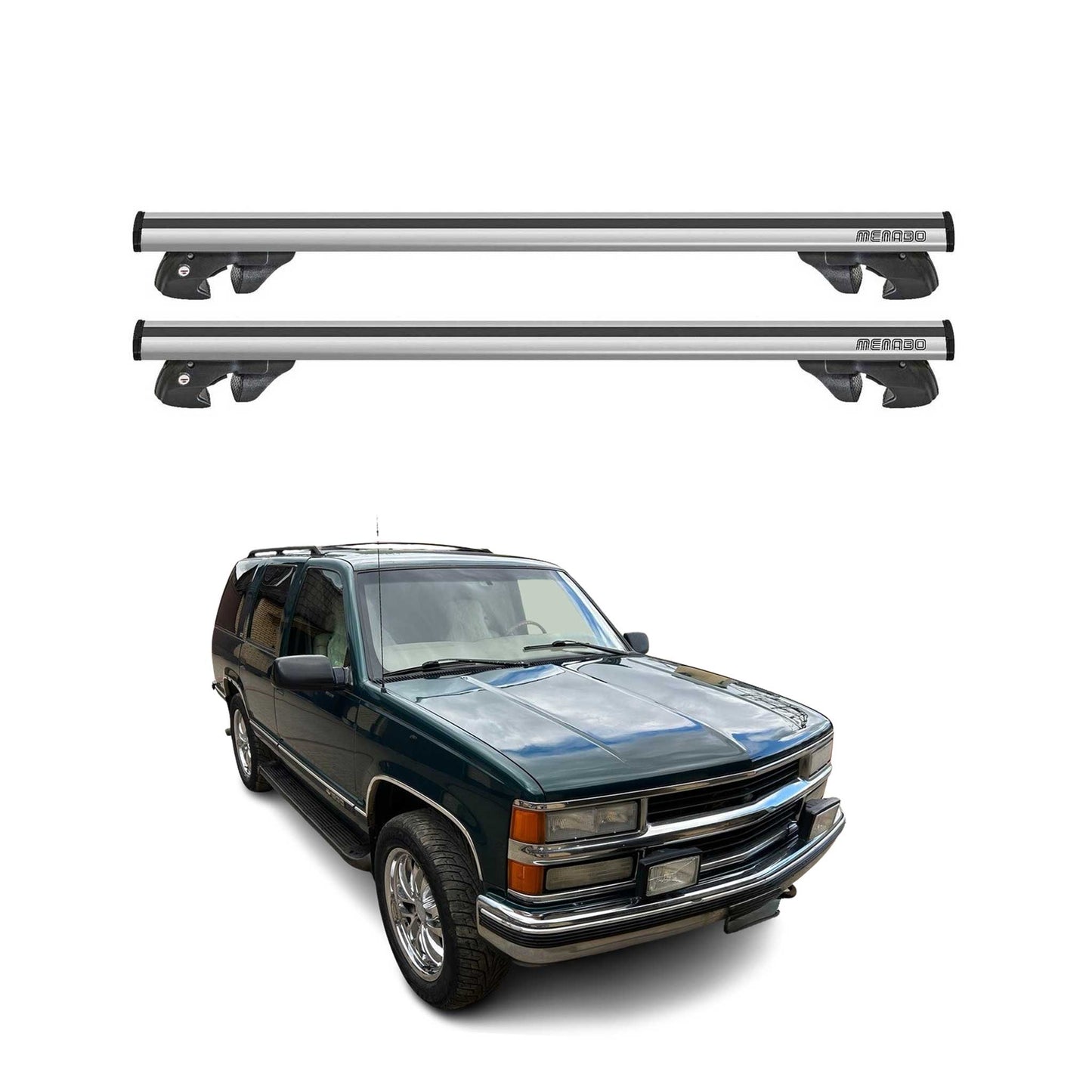 1995-2000 Chevrolet Tahoe Roof Rack Cross Bars Silver
