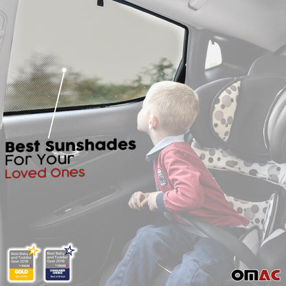 OMAC Auto Black Sunshade For BMW X3 2018-2023 Visor Rear Side Window Mesh Cover 4Pcs 1230CS001
