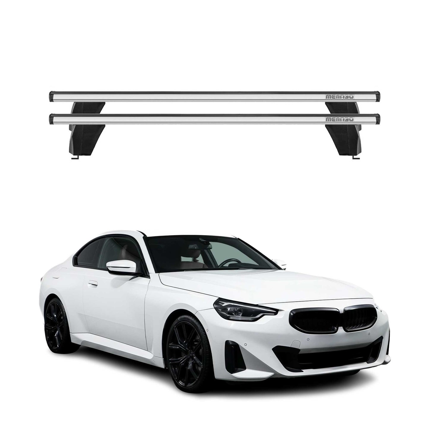 2022-2025 BMW 2 Series G42 Coupe G87 Roof Rack Cross Bars Silver