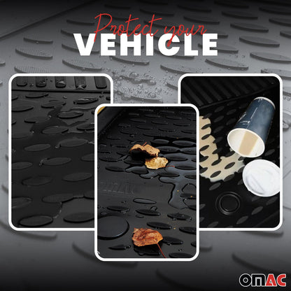 2017-2026 Jaguar F-Pace Floor Mats Liners Full Set All Weather Black
