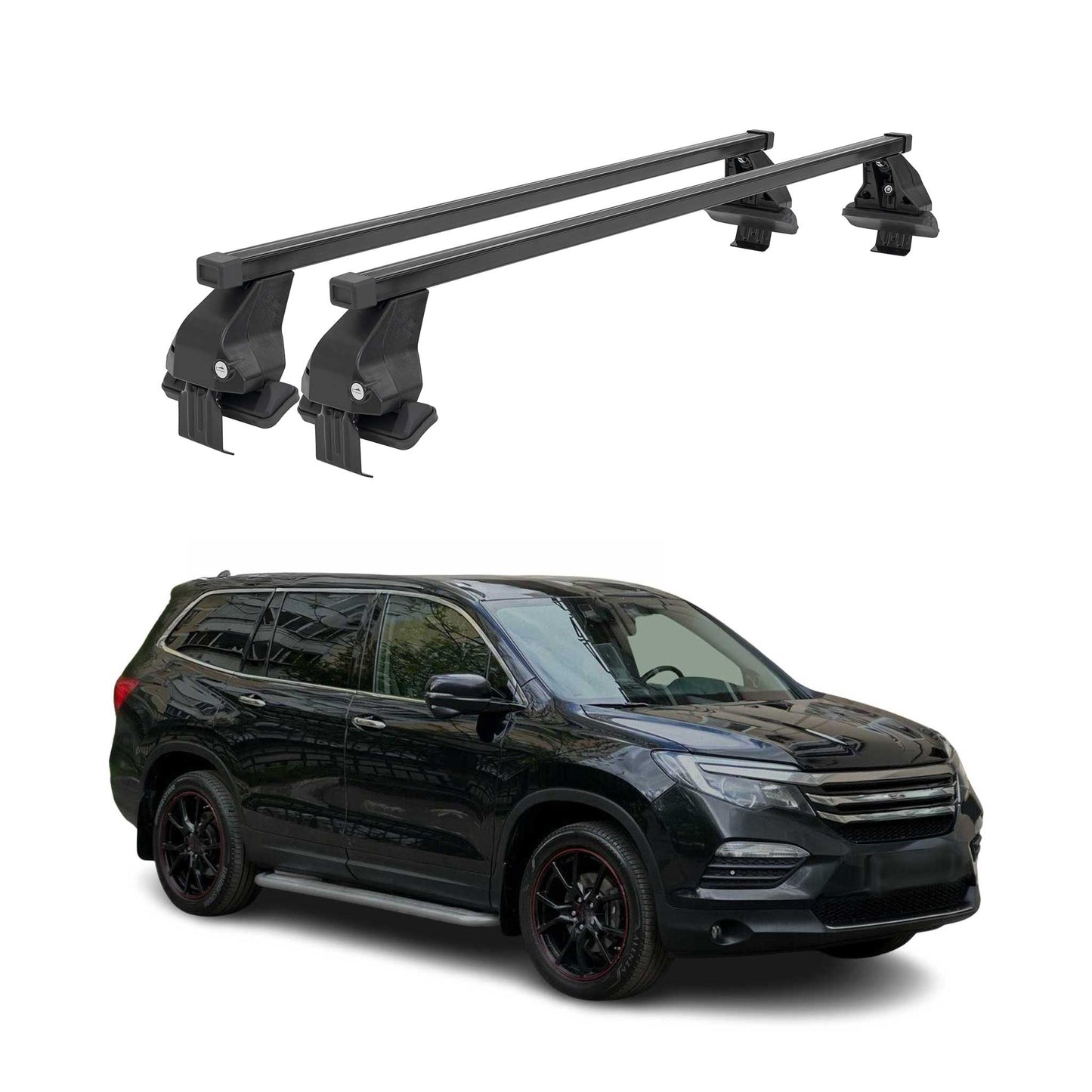 2016-2022 Honda Pilot Roof Rack Cross Bars Black