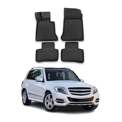 2013-2015 Mercedes GLK Class X204 Floor Mats Liners Full Set All Weather Black