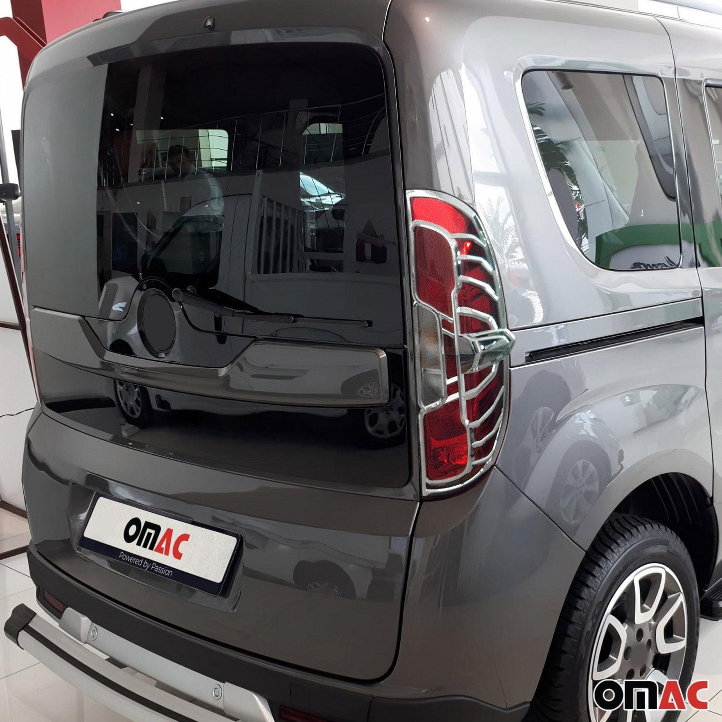 OMAC Trunk Tail Light Trim Frame for RAM ProMaster City 2015-2022 Chrome Silver 2 Pcs 2524101F