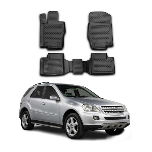 2005-2011 Mercedes M Class W164 Floor Mats Liners Full Set All Weather Black