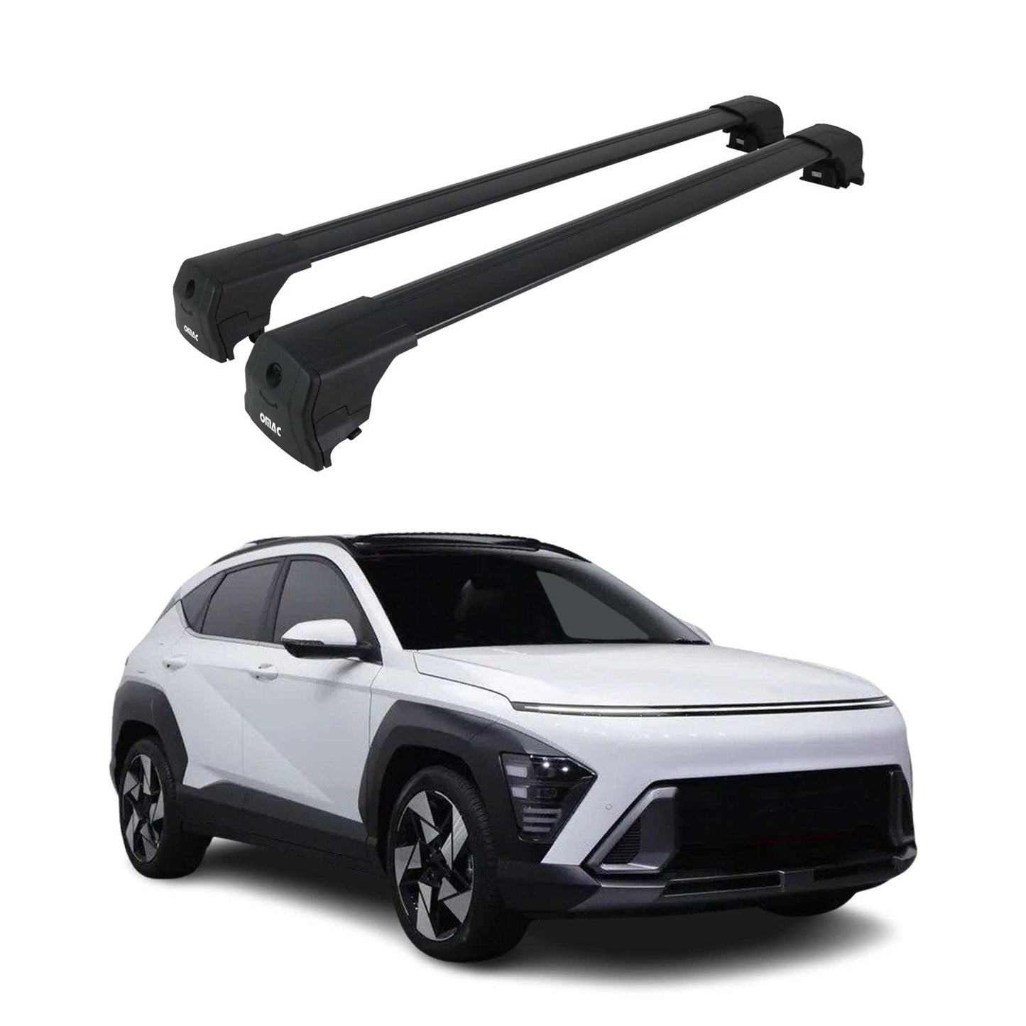 2024-2026 Hyundai Kona Roof Rack Cross Bars Black