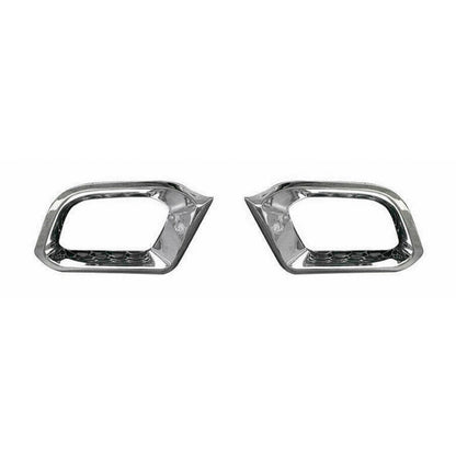 OMAC Fog Light Lamp Bezel Cover for Jeep Cherokee 2014-2023 Silver 2 Pcs 1701103U