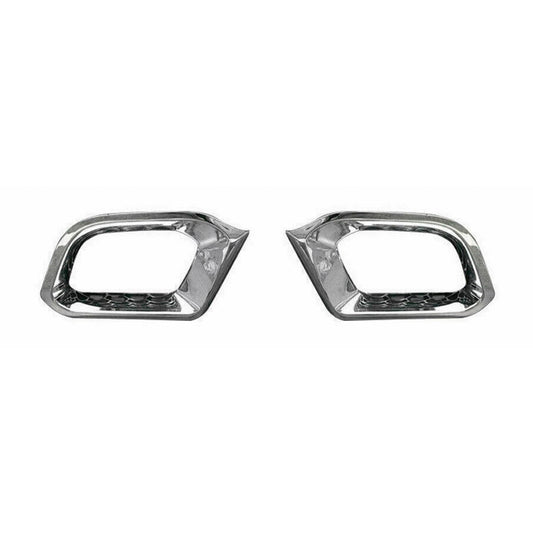 OMAC Fog Light Lamp Bezel Cover for Jeep Cherokee 2014-2023 Silver 2 Pcs 1701103U