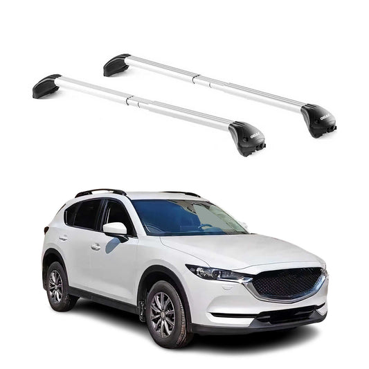 2017-2025 Mazda CX-5 Roof Rack Cross Bars Silver Luggage Carrier 2 Pcs
