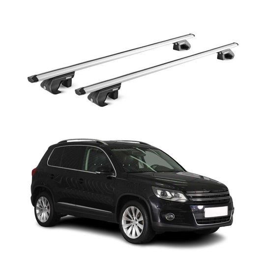 2009-2017 VW Tiguan Roof Rack Cross Bars Silver