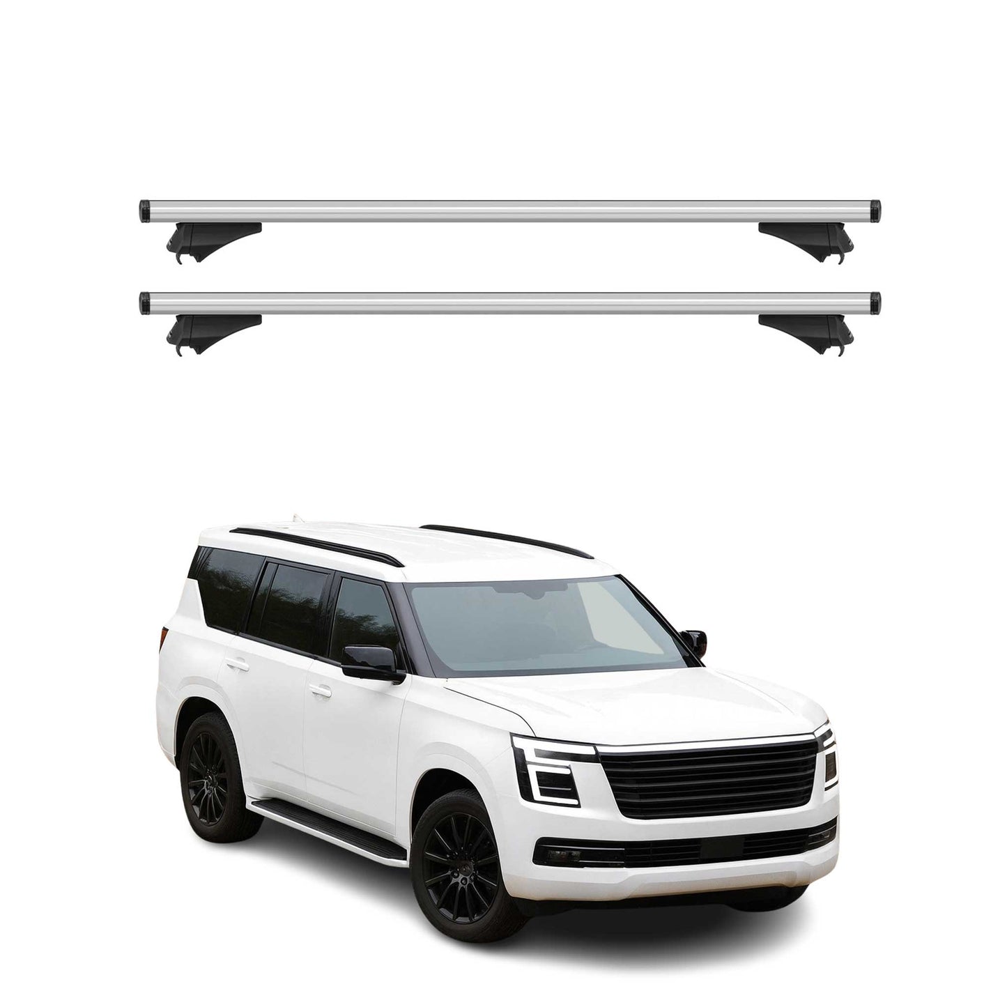 2025 Nissan Armada Roof Rack Cross Bars Luggage Carrier Silver 2Pcs