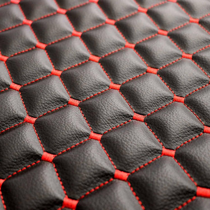 Alfa Romeo Leather Breathable Front Seat Cover Pads Black Red 1Pc