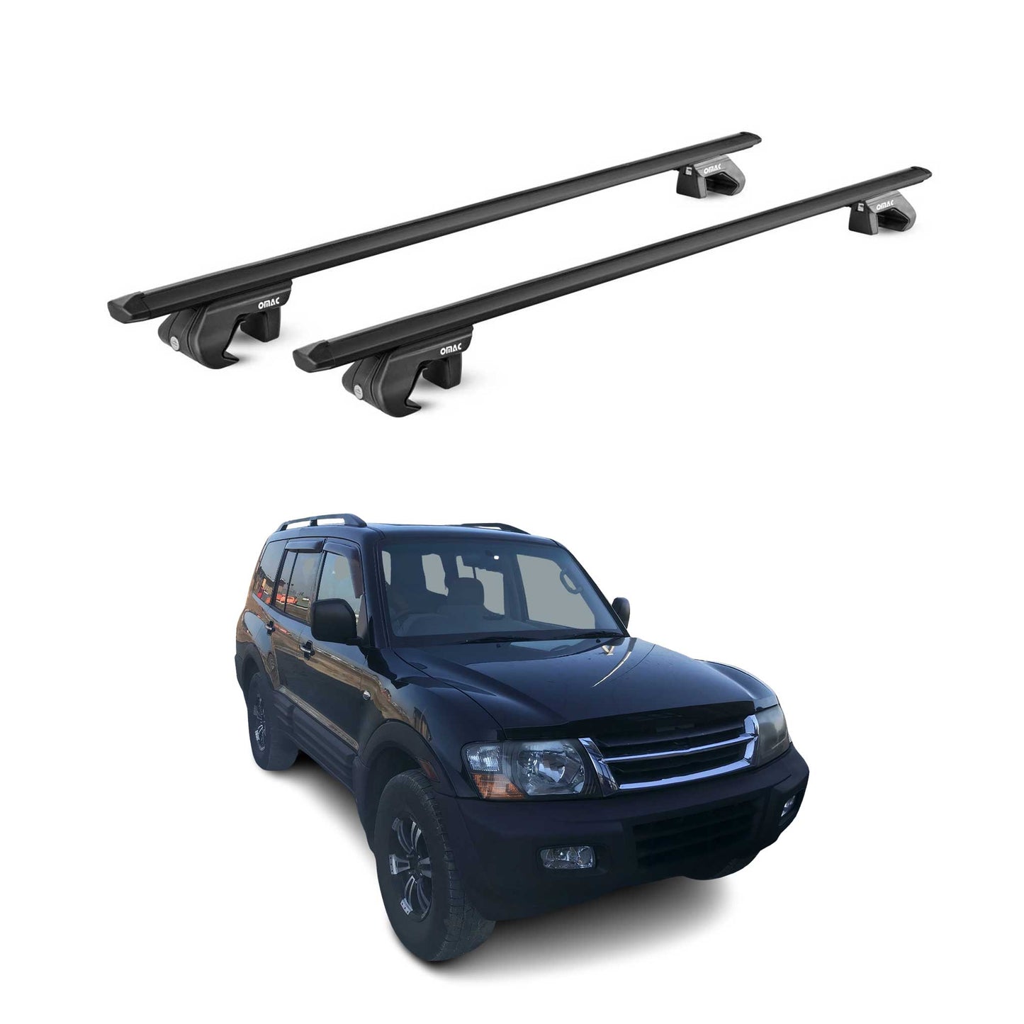 1999-2006 Mitsubishi Montero Roof Rack Cross Bars Luggage Carrier 2 Pcs
