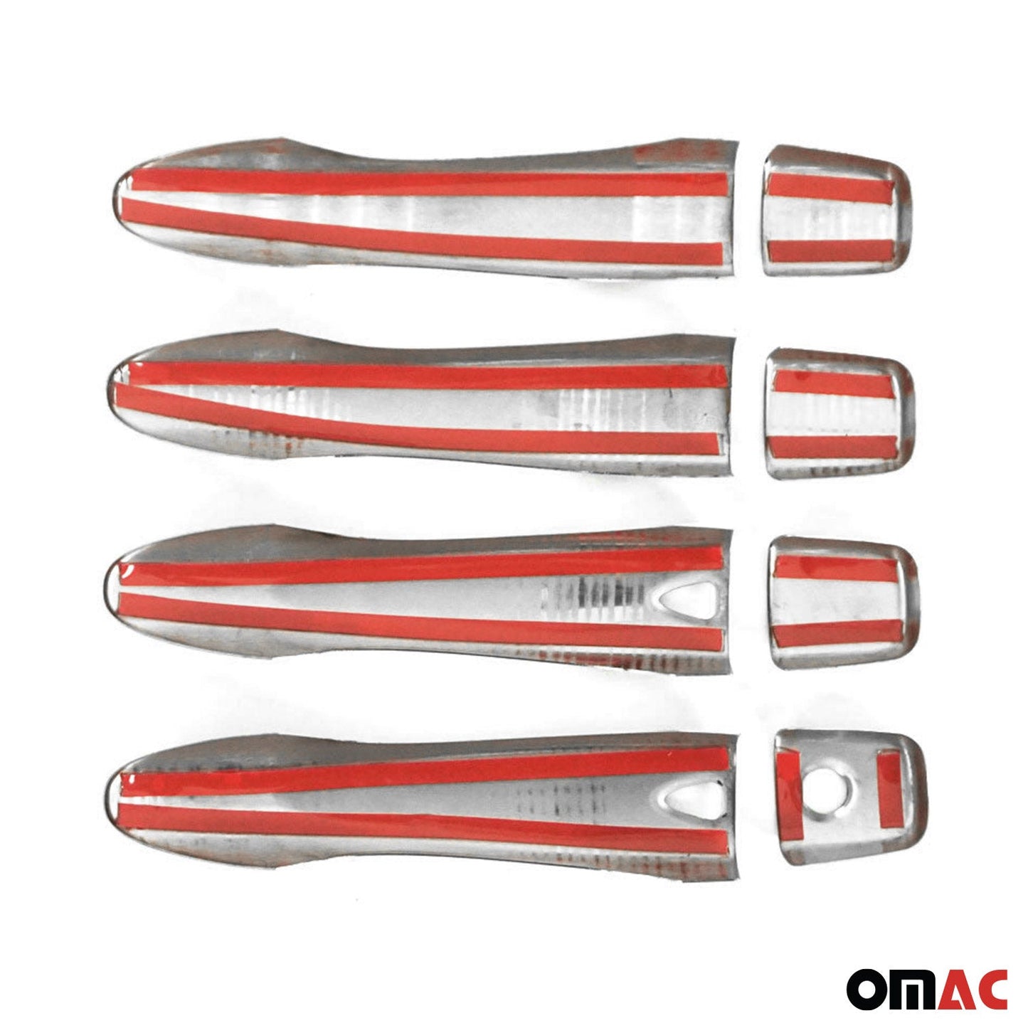 OMAC Car Door Handle Cover Protector for Nissan Rogue Sport 2014-2023 Steel 8 Pcs 5023043