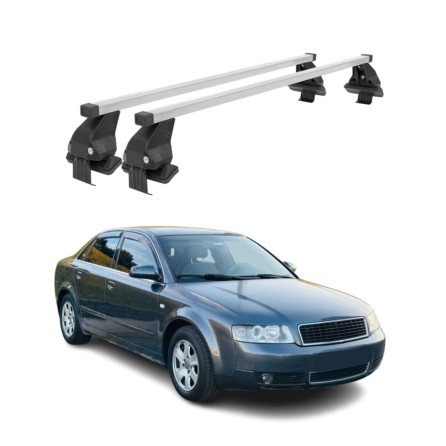 2001-2008 Audi A4 B6 B7 Sedan Roof Rack Cross Bars Luggage Carrier 2 Pcs