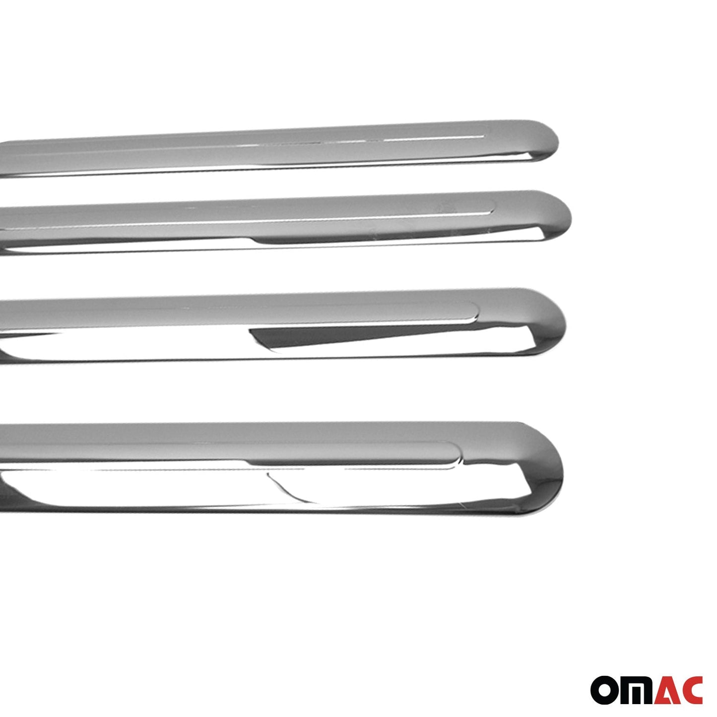 OMAC Side Door Molding Trim for Ford Transit Connect 2010-2013 Steel Silver 4x 2620132