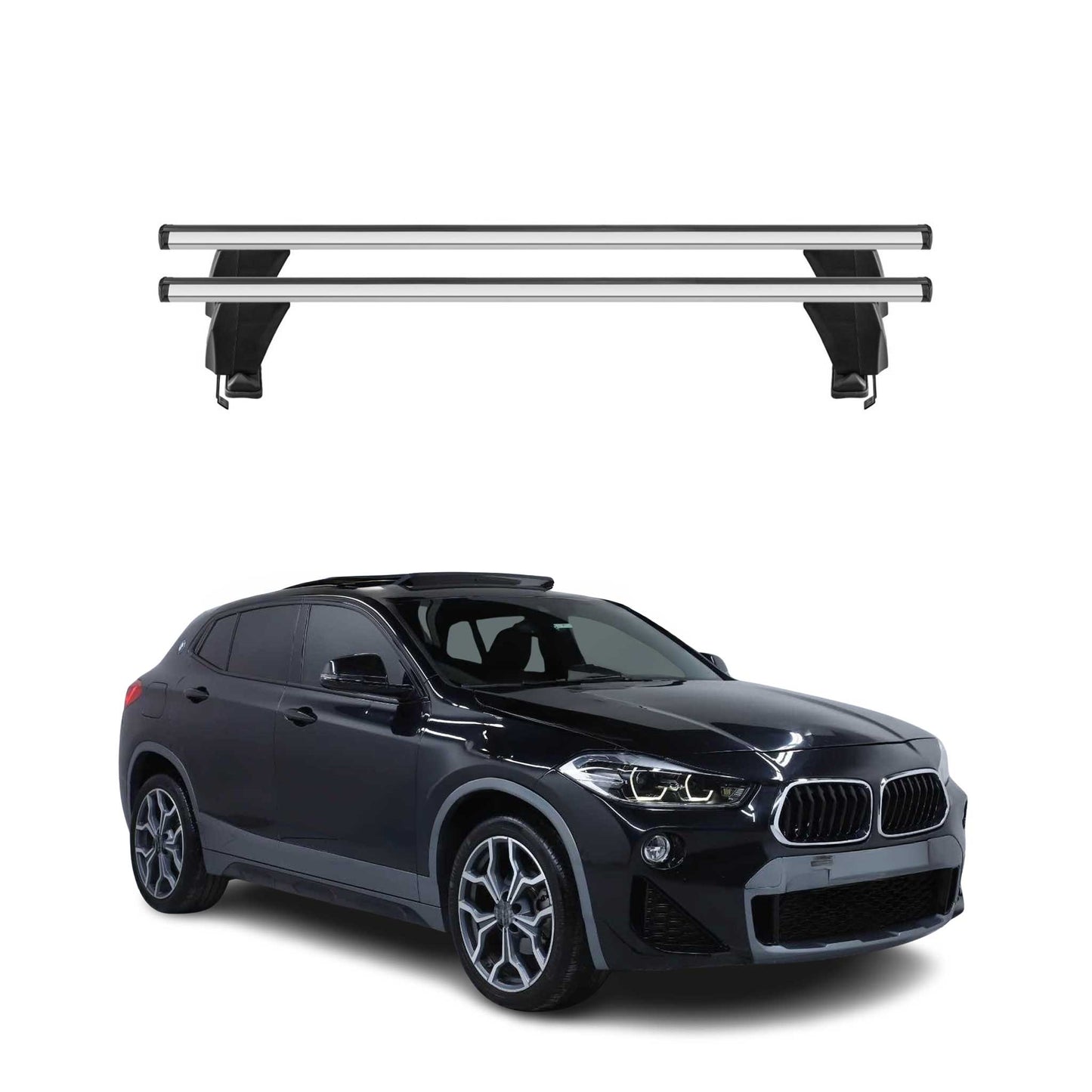2018-2023 BMW X2 F39 Roof Rack Cross Bars Silver