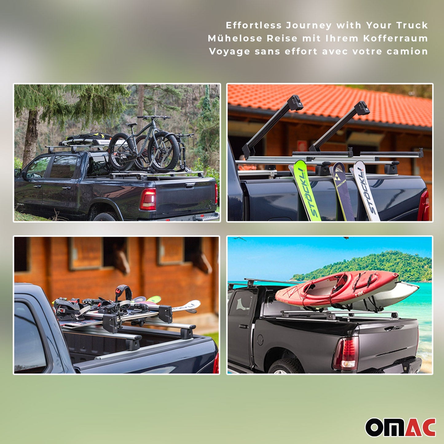 Ford Maverick Truck Bed Rack System Alu Pick Up Sliding Rack 4Pcs