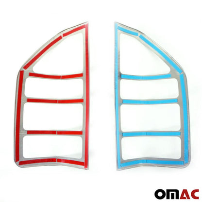 OMAC Trunk Tail Light Trim Frame for Dodge Sprinter 2003-2008 Steel Silver 2 Pcs 4722101