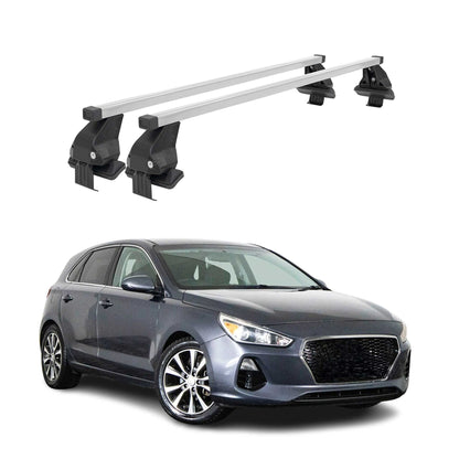 2018-2020 Hyundai Elantra GT Roof Rack Cross Bars Silver