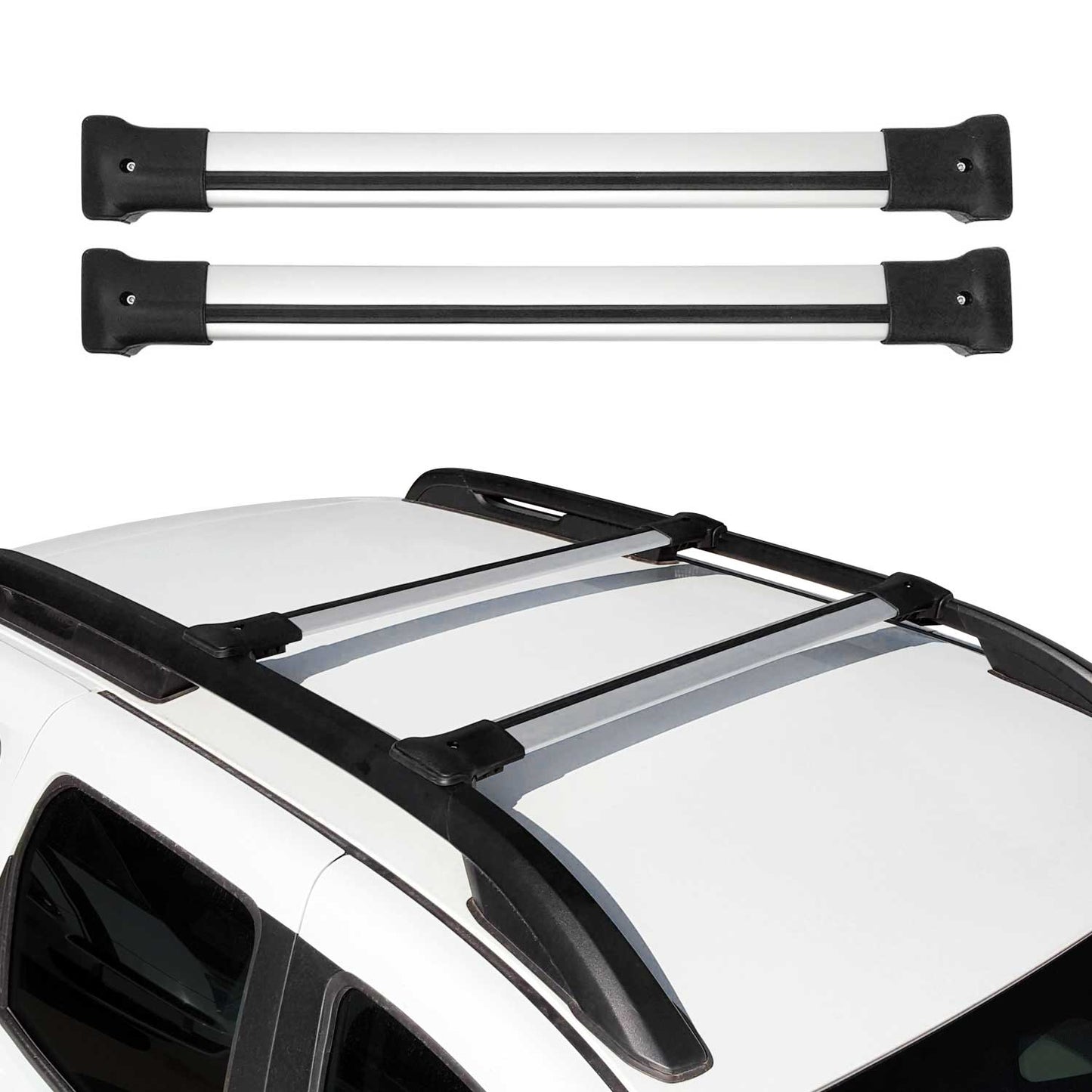 1997-2003 BMW 5 Series E39 Roof Rack Cross Bars Silver