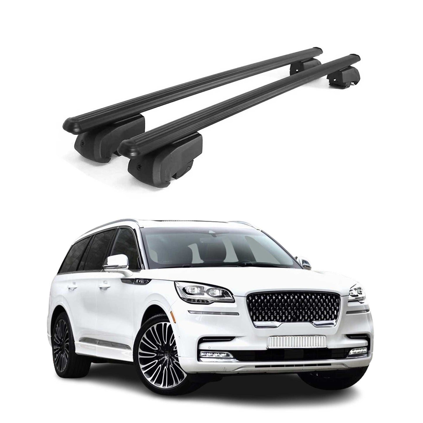 2020-2025 Lincoln Aviator Roof Rack Cross Bars Black