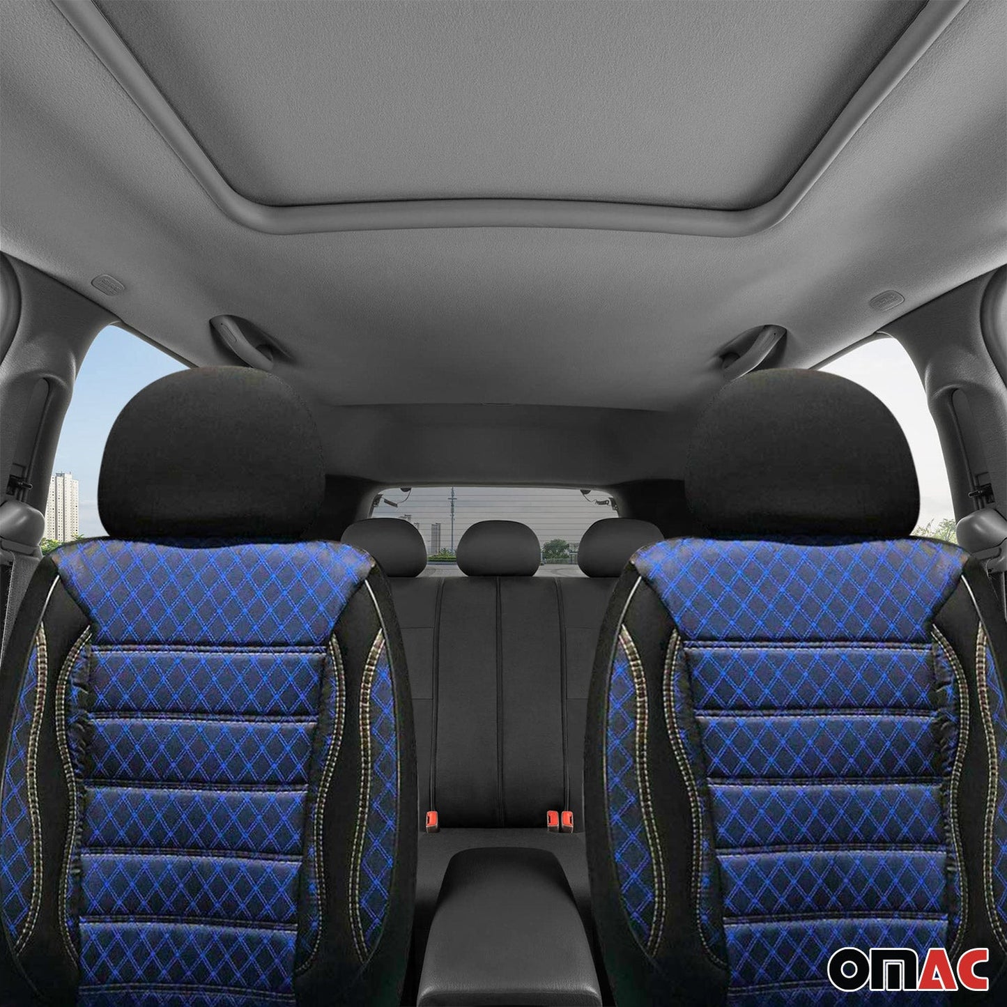 OMAC Front Seat Covers Protector for Mercedes Sprinter W907 910 2019-2024 2Pcs Fabric U015454