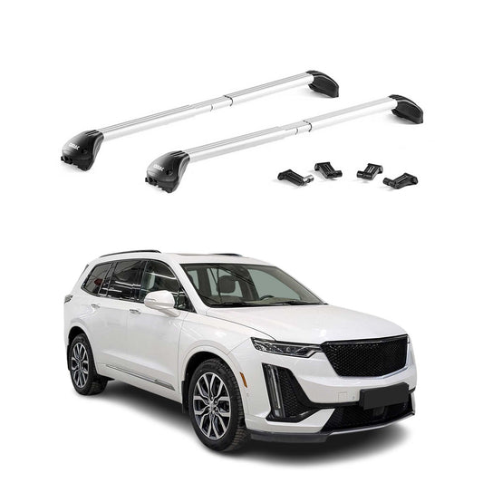 2020-2025 Cadillac XT6 Roof Rack Cross Bars Silver Carrier 2 Pcs