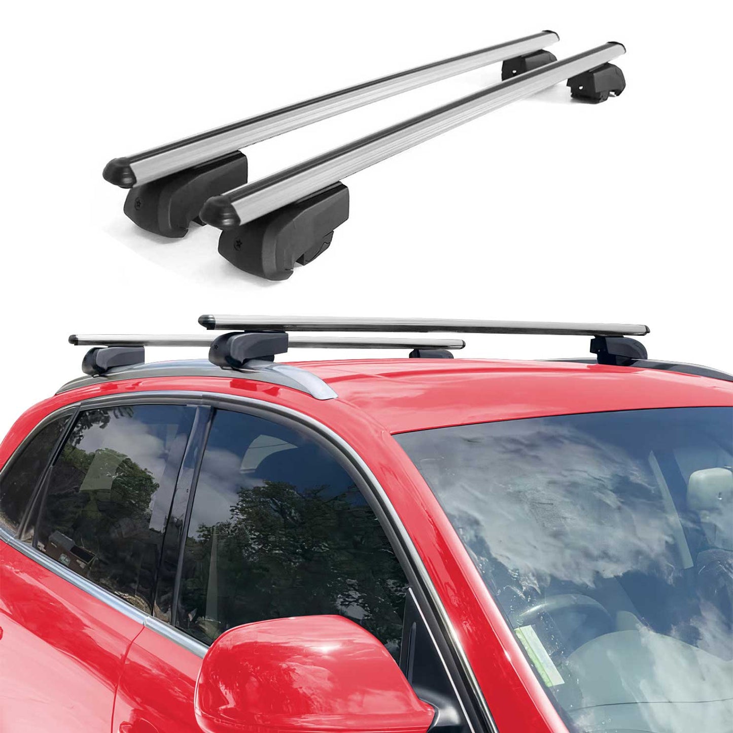 2021-2026 BMW iX3 G08 Roof Rack Cross Bars Silver