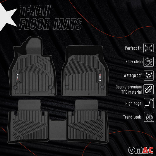 2022-2024 Mercedes EQS Liftback V297 Premium Floor Mats Liners First and Second Row Set