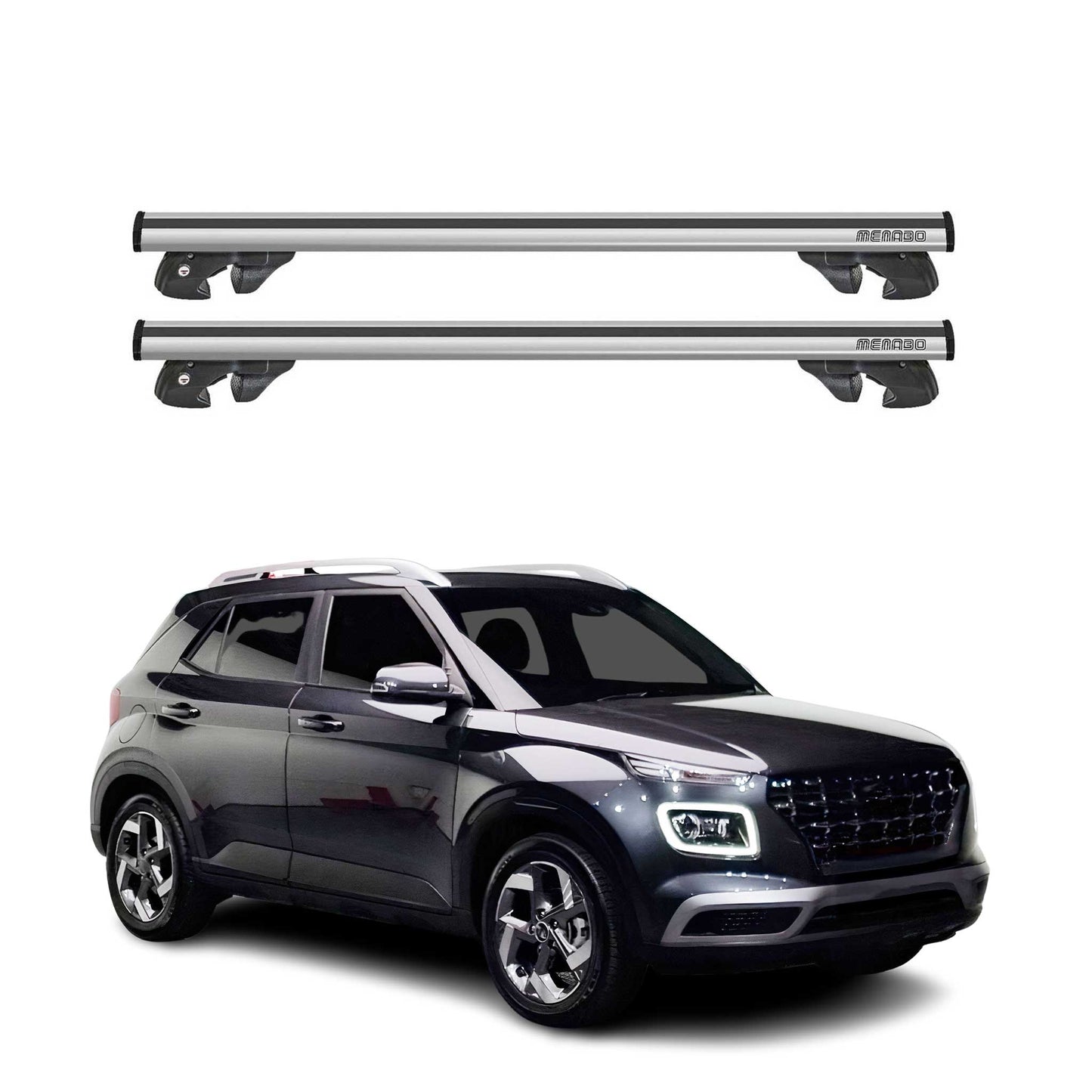 2020-2025 Hyundai Venue Roof Rack Cross Bars Silver