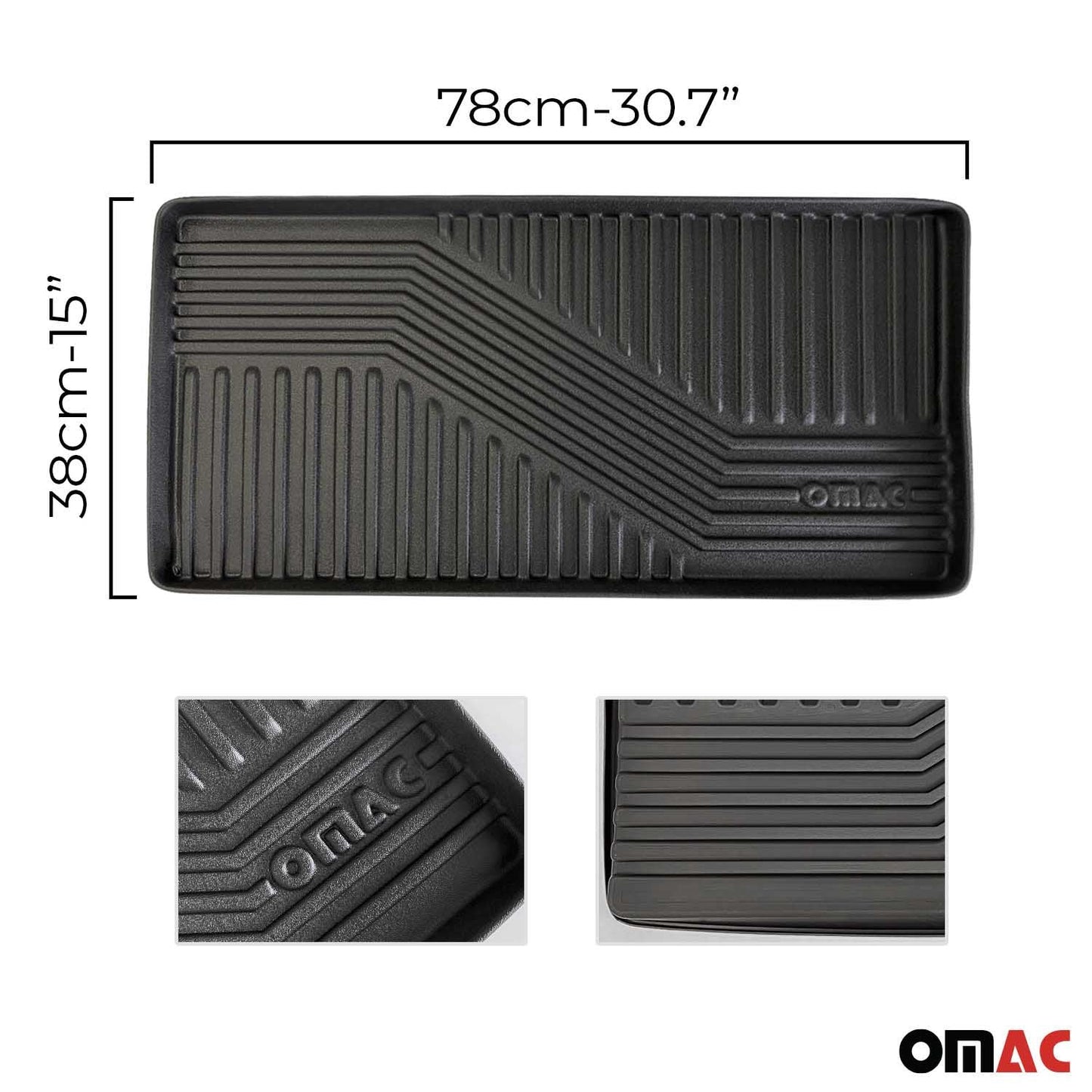 OMAC Multipurpose Shoe Boot Mat Tray Indoor and Outdoor Pet Bowl Gardening 31"x15" 96FGSM003