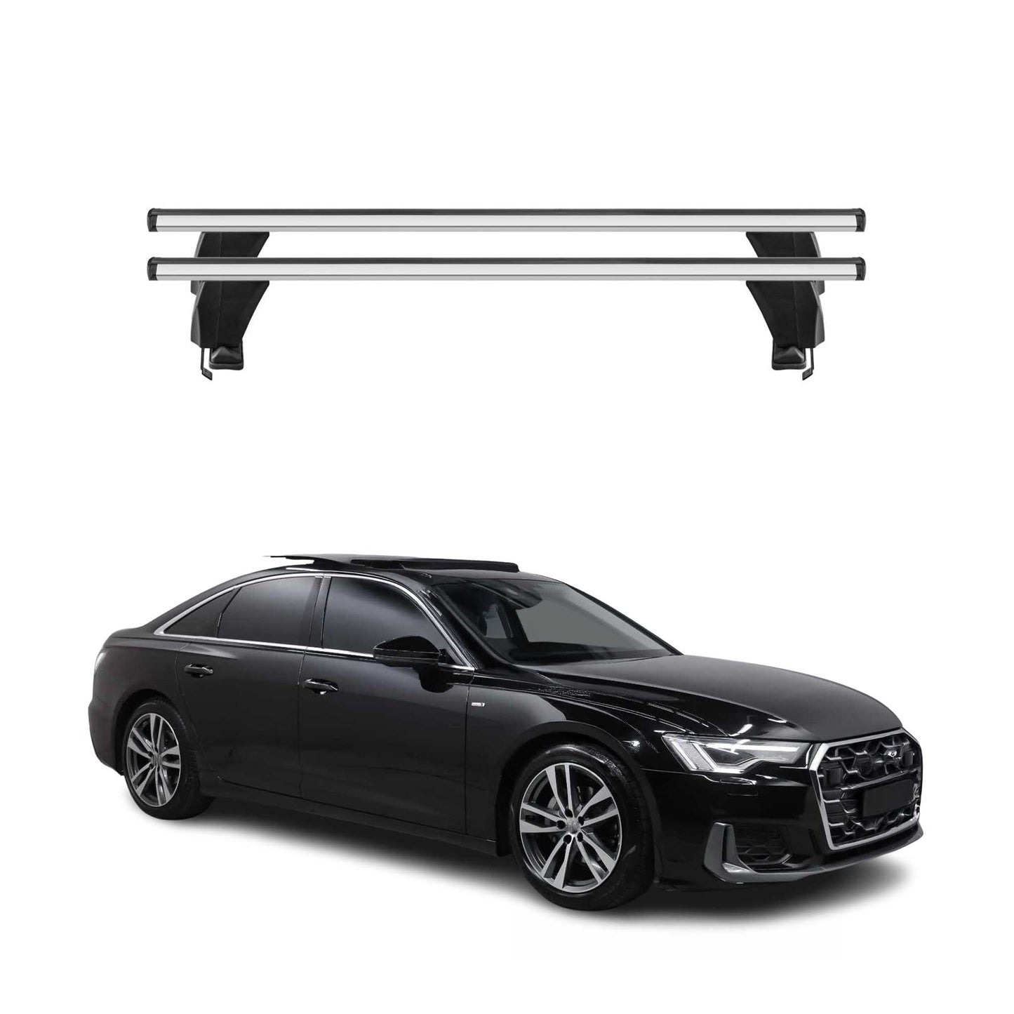 2019-2024 Audi A6 Sedan Roof Rack Cross Bars Luggage Carrier 2 Pcs