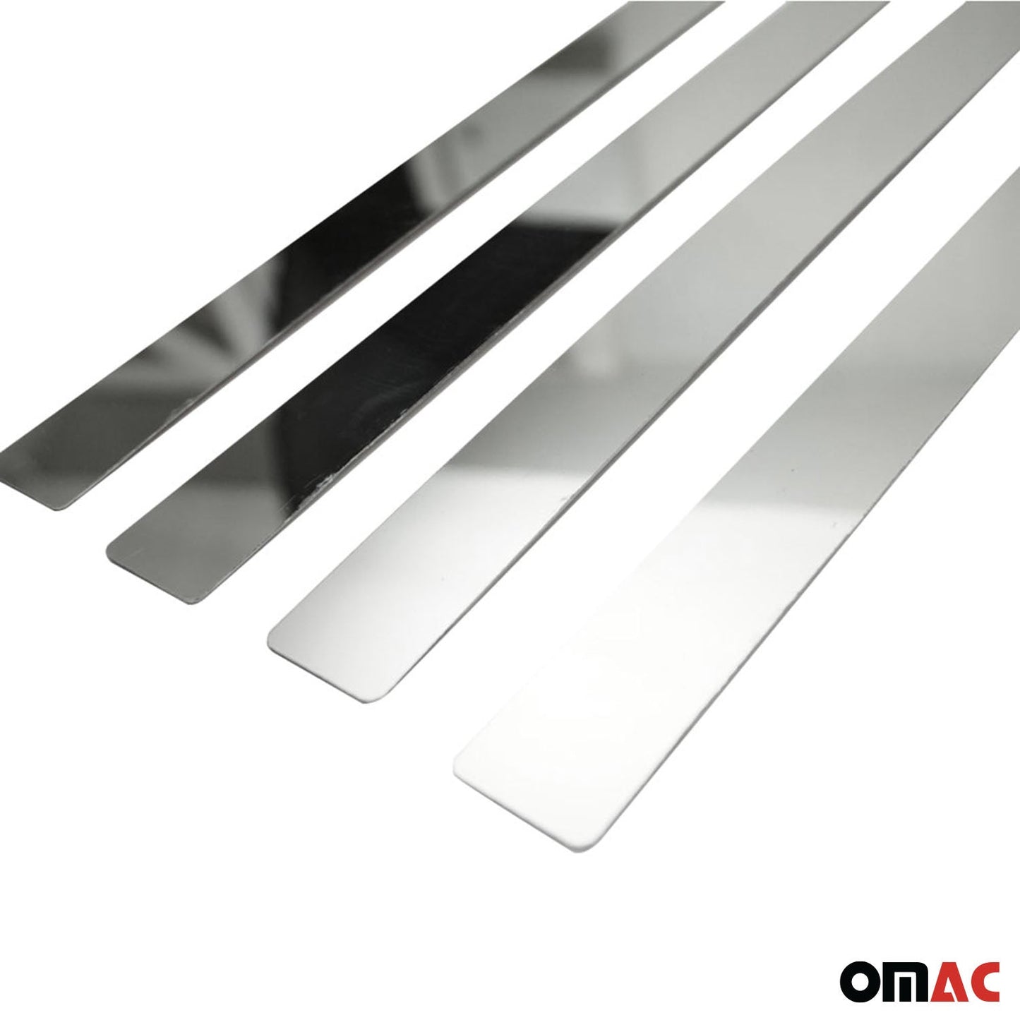 OMAC Side Door Molding Trim for Dodge Ram 1500 2009-2011 Crew Cab Steel Silver 4 Pcs LC-2405131