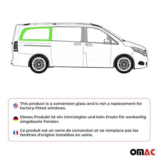 2016-2024 Mercedes Metris Window Glass Fit Kit Right Side Rear Black L3 Long