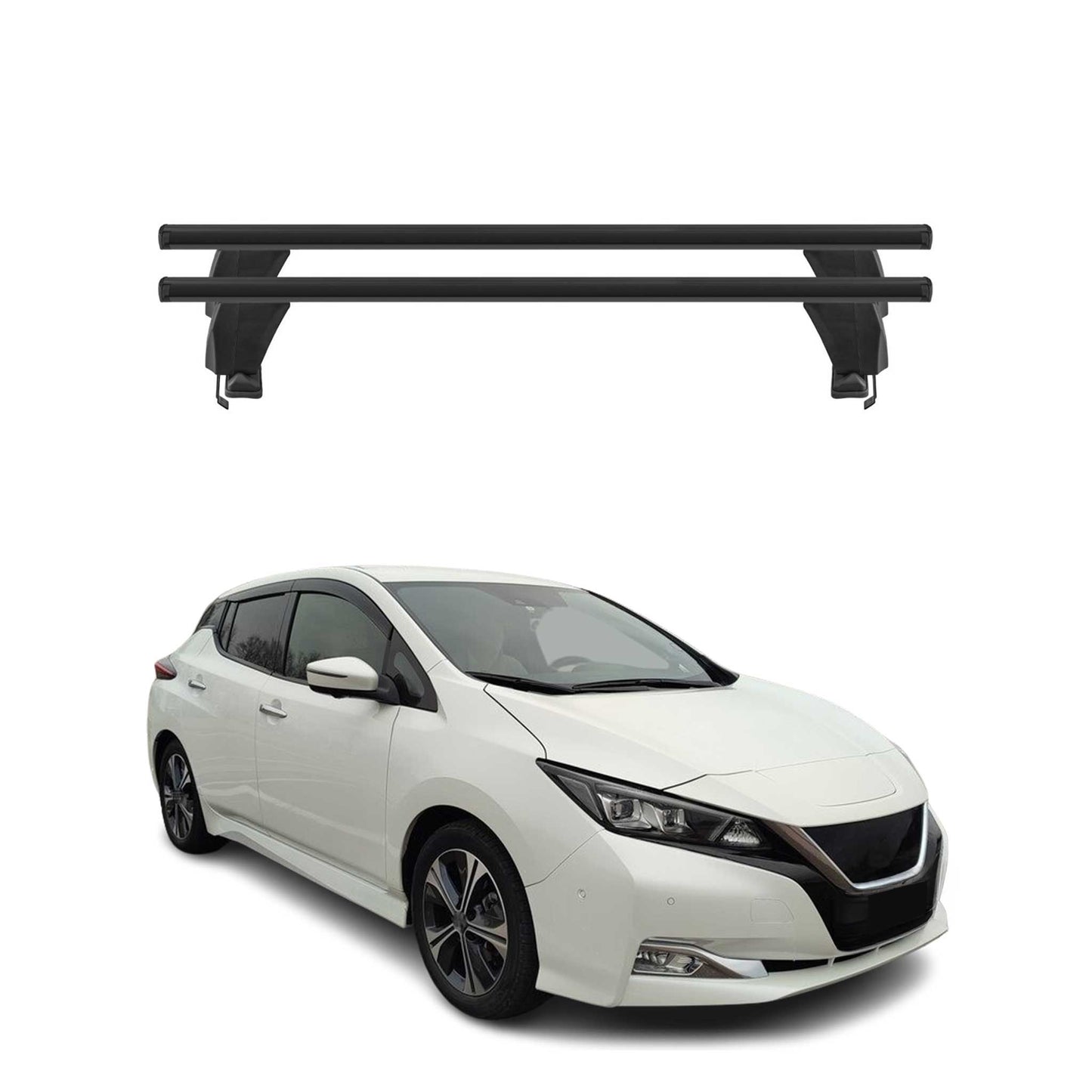 2018-2025 Nissan Leaf Roof Rack Cross Bars Black