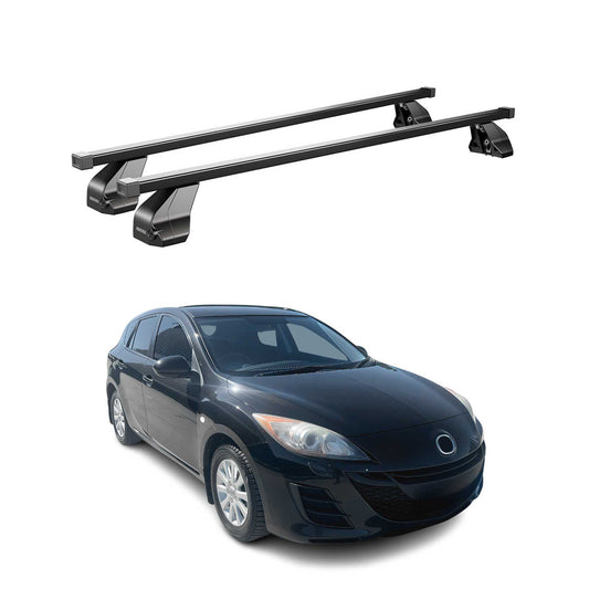 2010-2013 Mazda 3 Hatchback Roof Rack Cross Bars Black