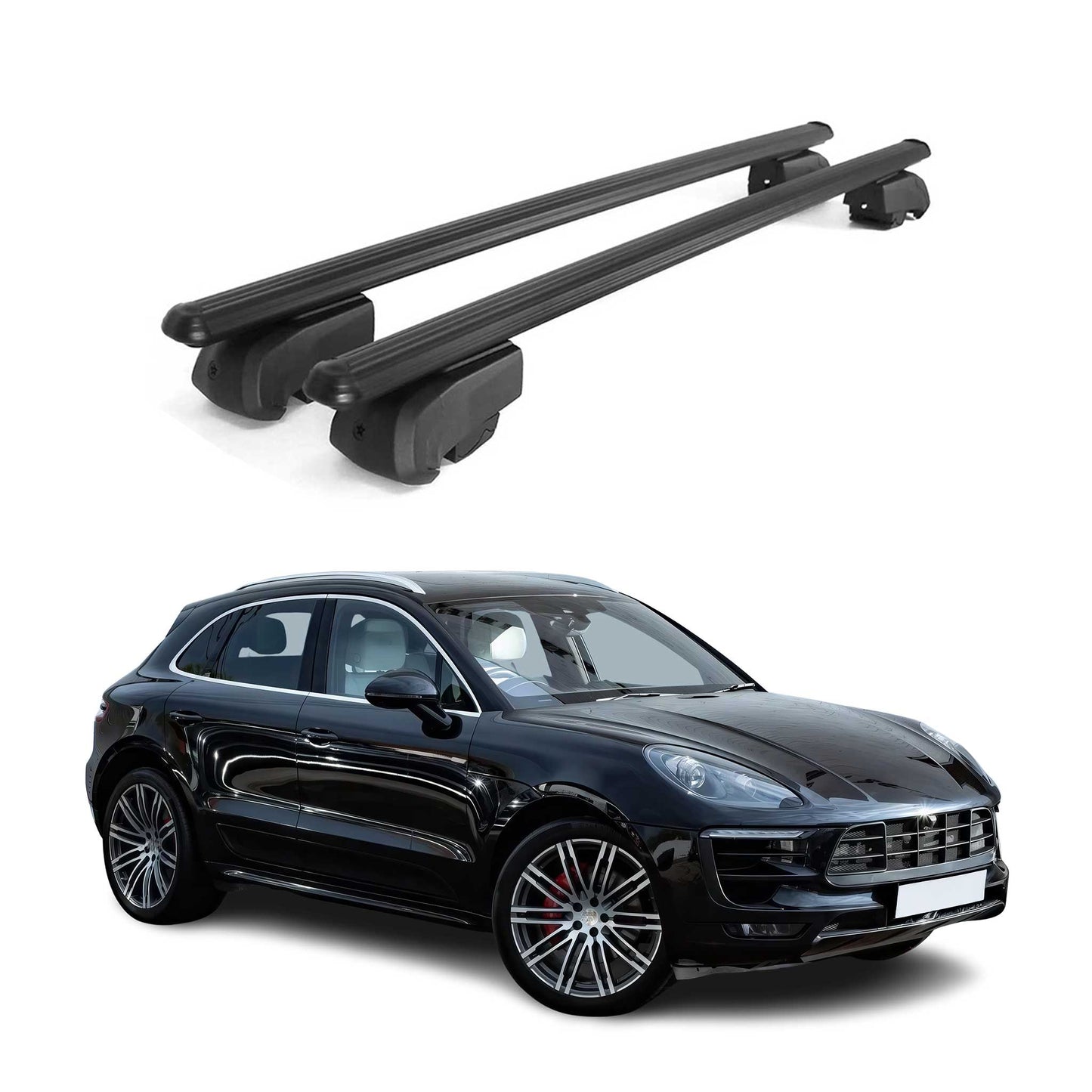 2015-2025 Porsche Macan Roof Rack Cross Bars Black