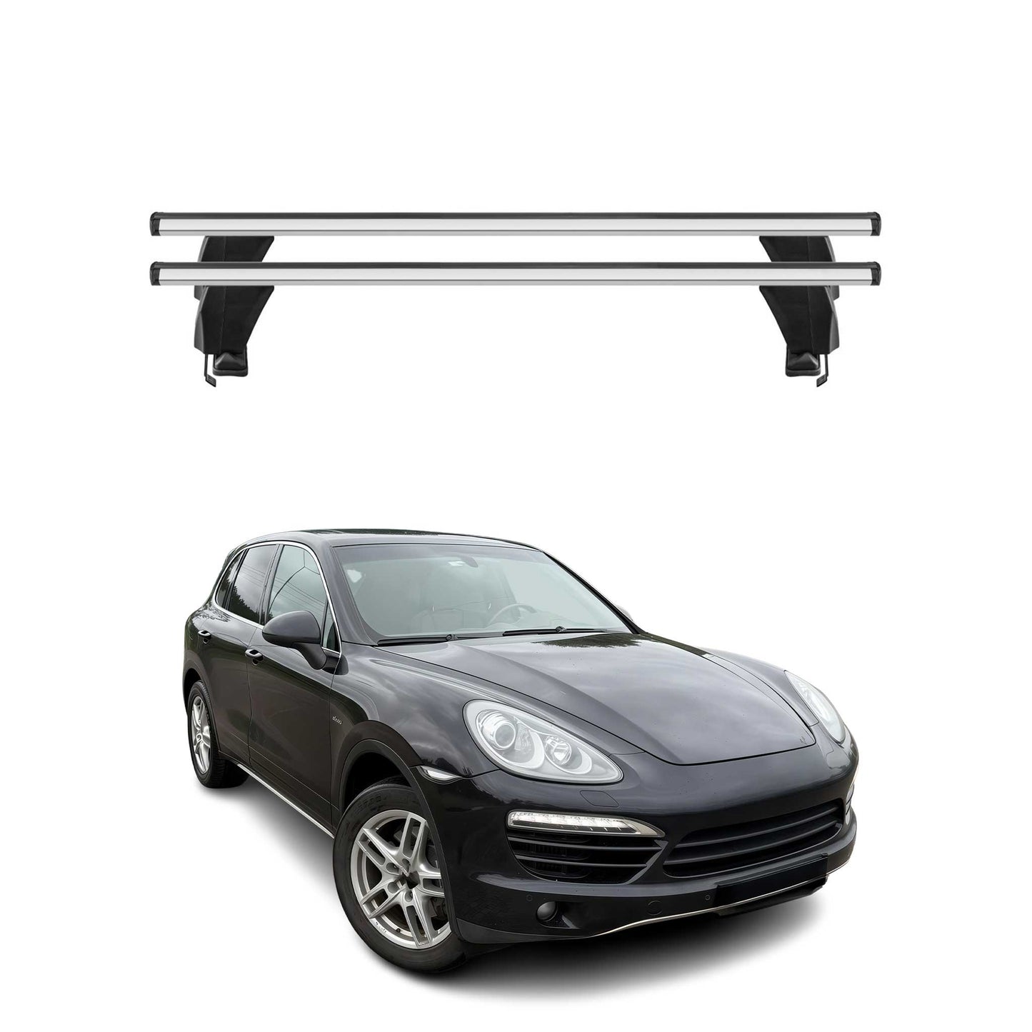 2011-2018 Porsche Cayenne Roof Rack Cross Bars Silver