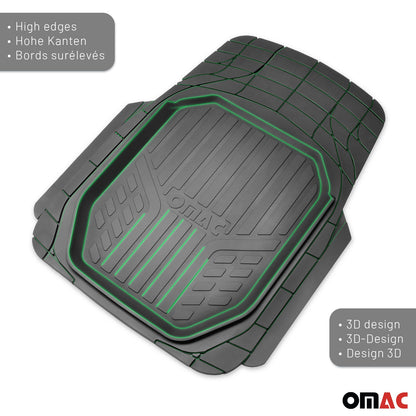 Lincoln MKZ Semi-Custom fit Floor Mats Liner All Weather 3D Black Waterproof 4Pcs