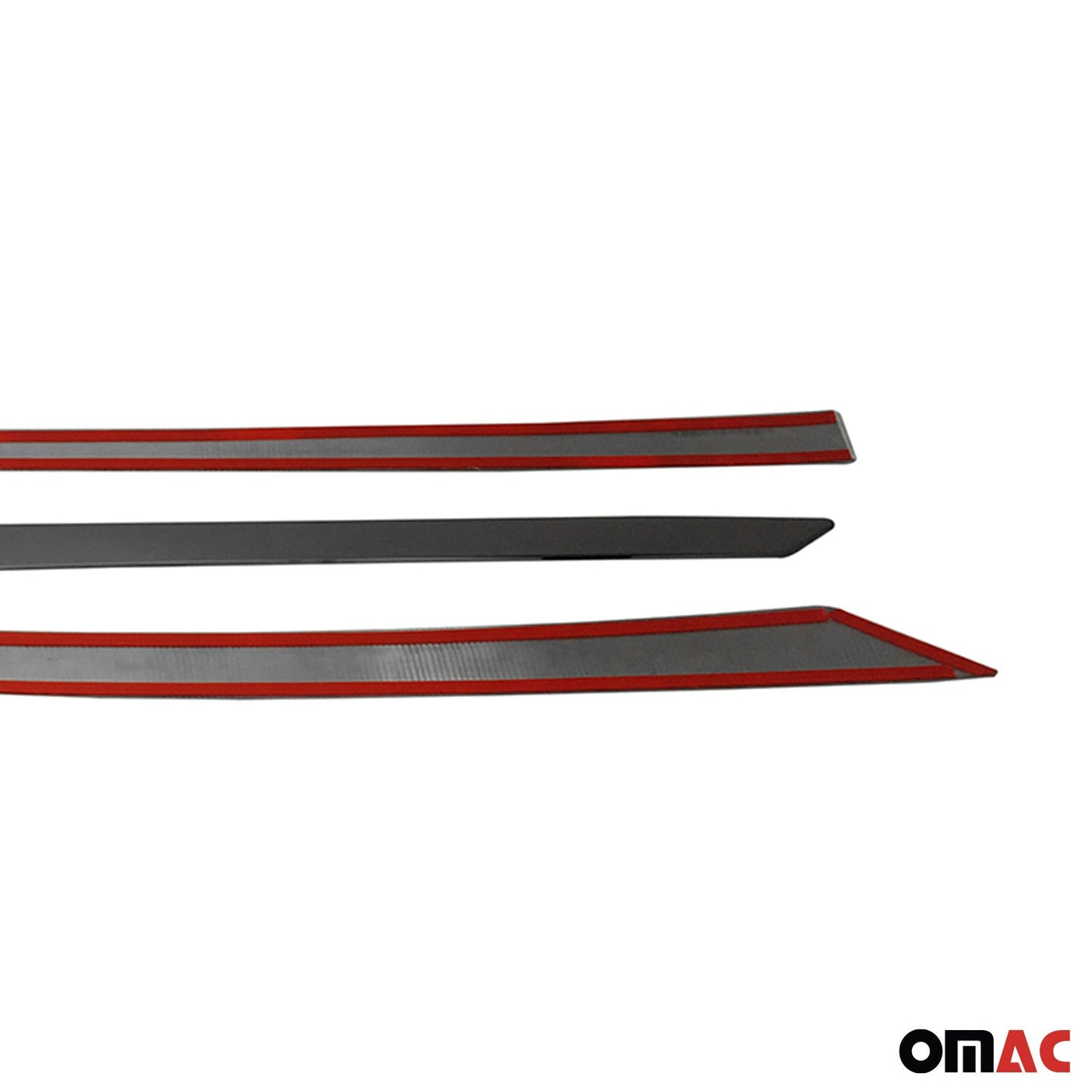 OMAC Dark Chrome Side Door Streamer Trim S.Steel 4 Pcs For Nissan Rogue Sport 2017-22 5023131B