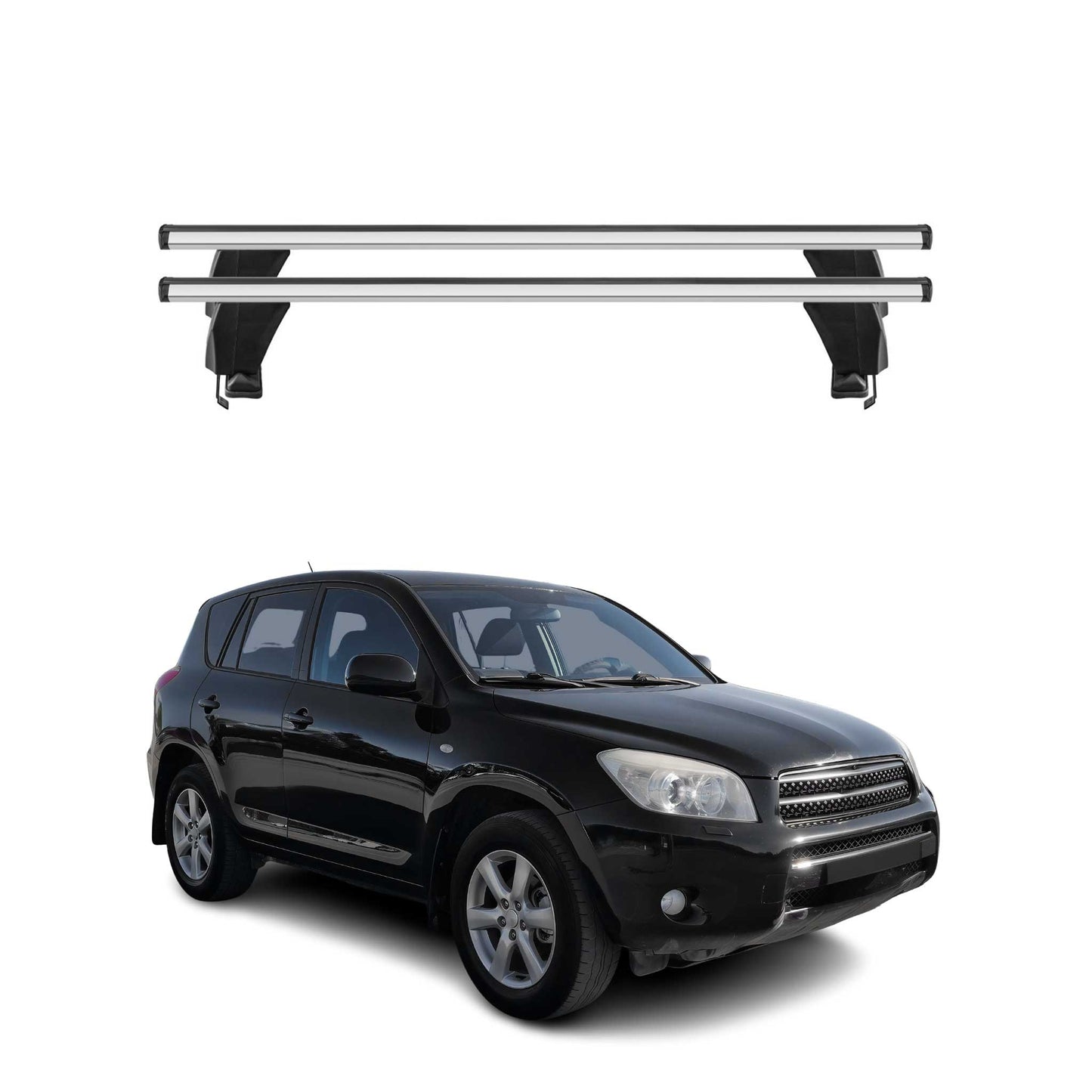 2006-2012 Toyota RAV4 Roof Rack Cross Bars Silver
