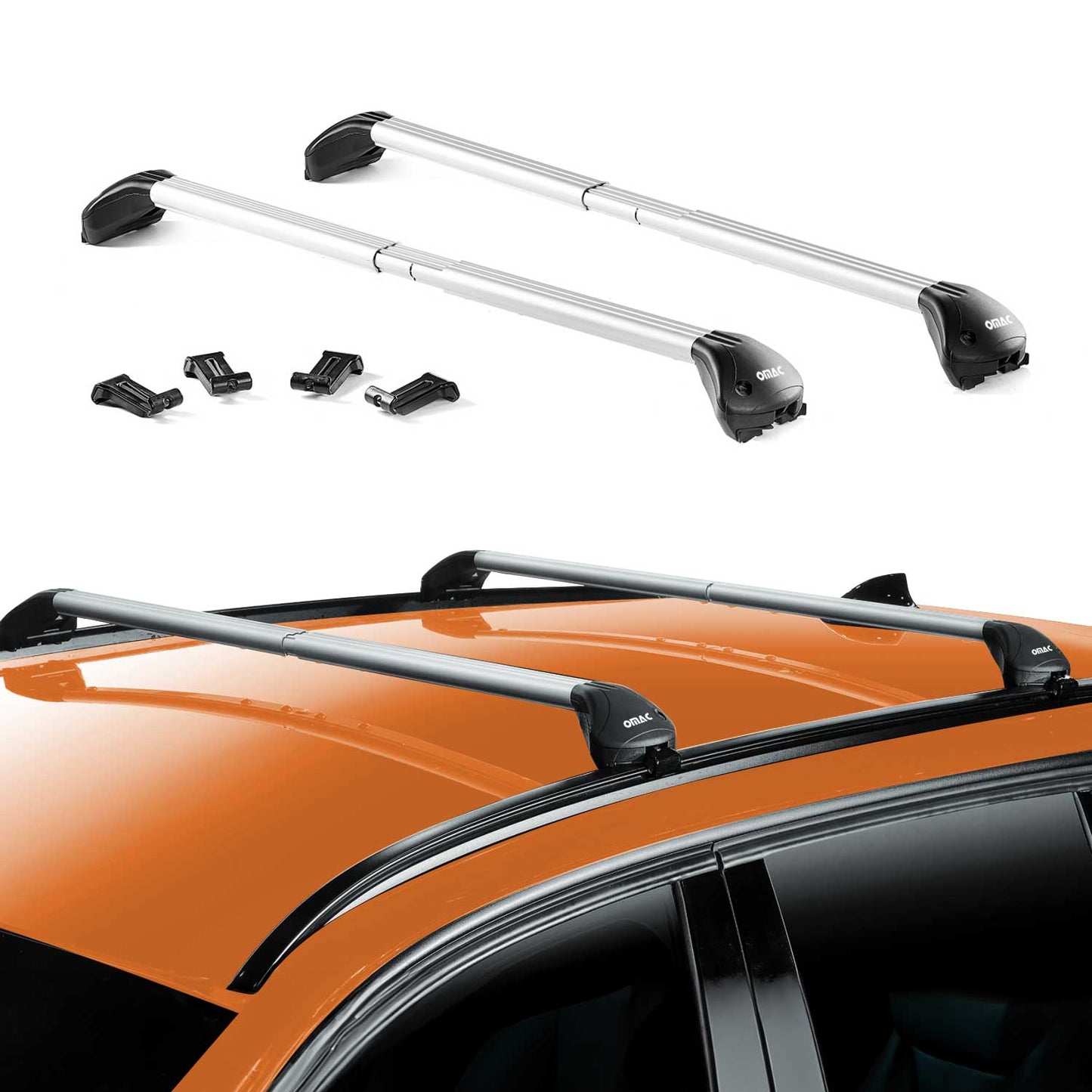 2022-2024 Audi Q4 e-tron Roof Rack Cross Bars Silver