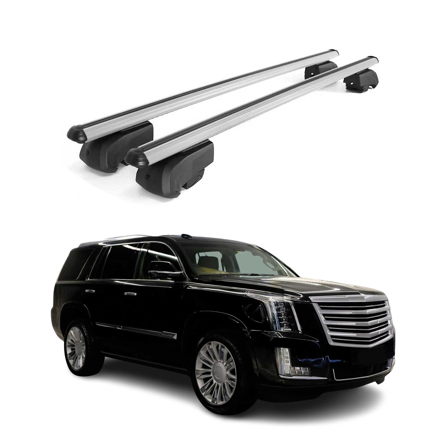 2015-2020 Cadillac Escalade Roof Rack Cross Bars Silver
